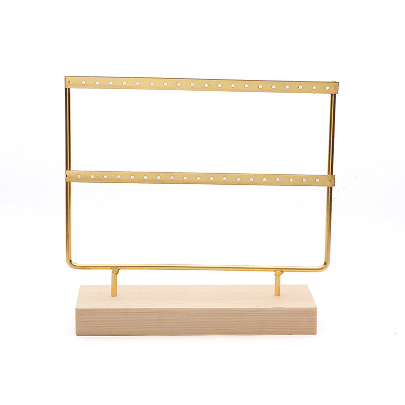 Solid Wood Base Earring Earring Storage Shelf