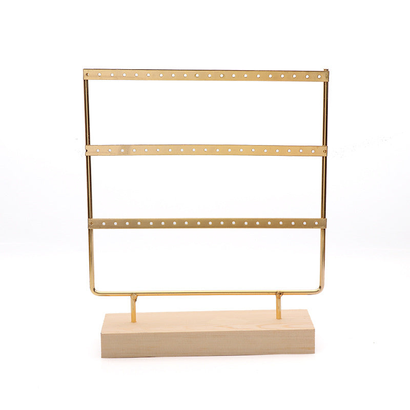 Solid Wood Base Earring Earring Storage Shelf