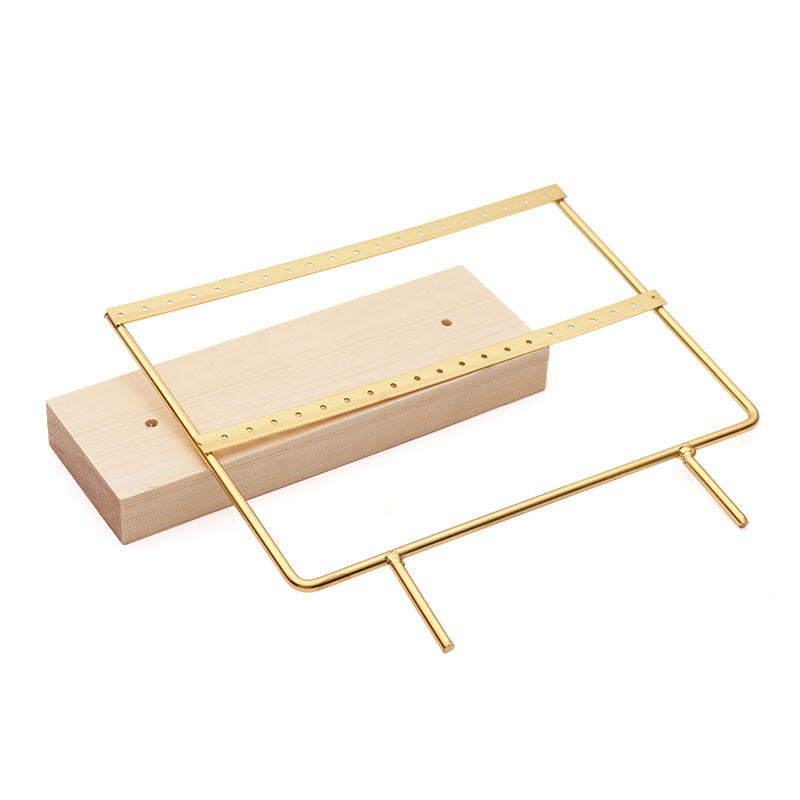 Solid Wood Base Earring Earring Storage Shelf