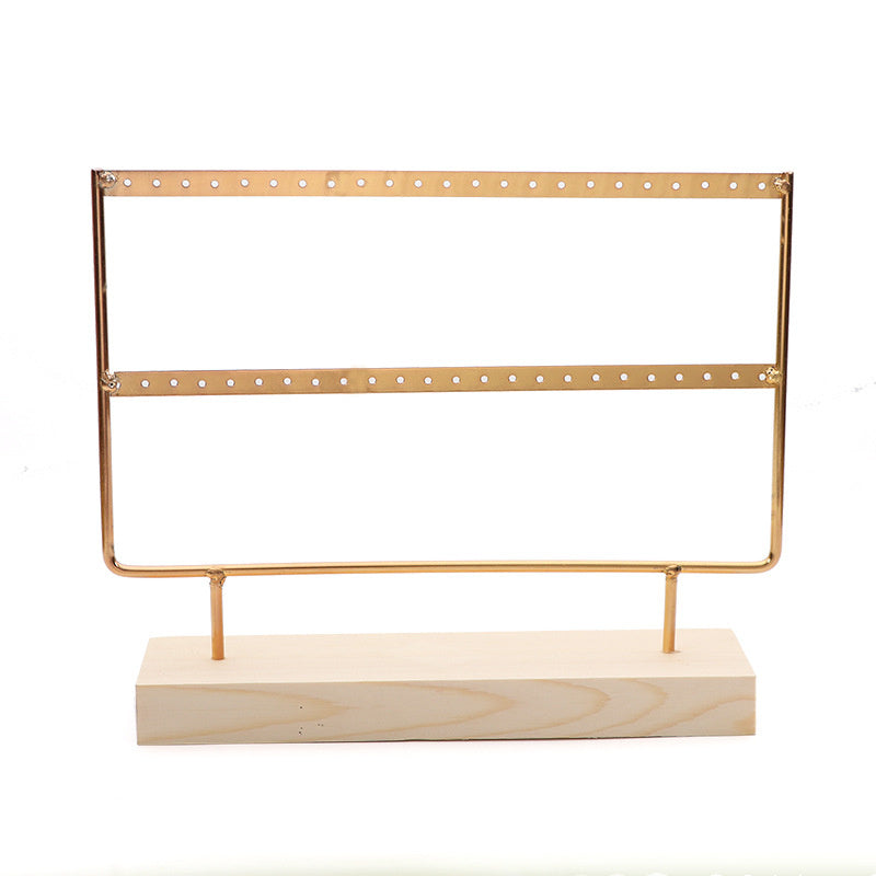 Solid Wood Base Earring Earring Storage Shelf