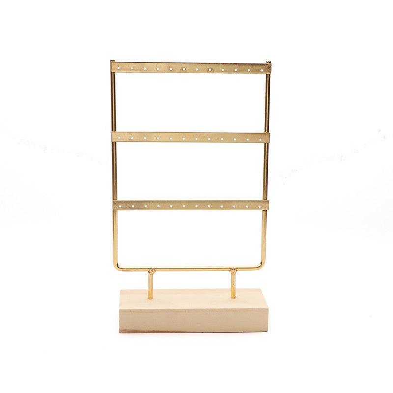 Solid Wood Base Earring Earring Storage Shelf