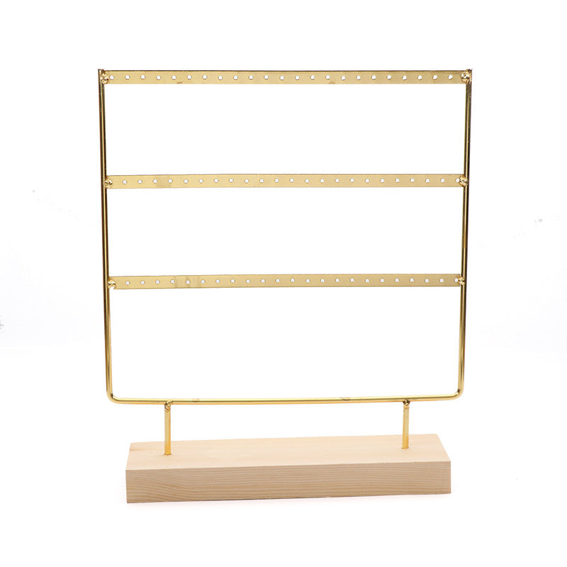 Solid Wood Base Earring Earring Storage Shelf