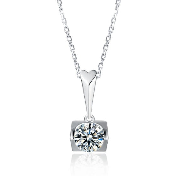 Tiffany Moissanite Stud Necklace And Earring Set