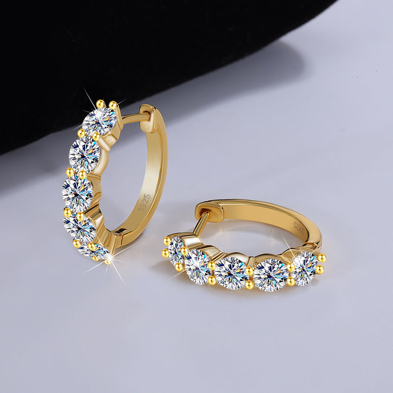Aurielle Sterling Silver Moissanite Earrings