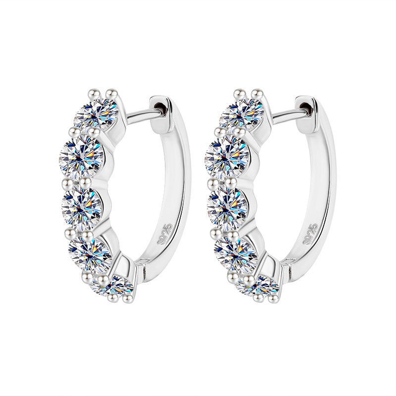 Aurielle Sterling Silver Moissanite Earrings