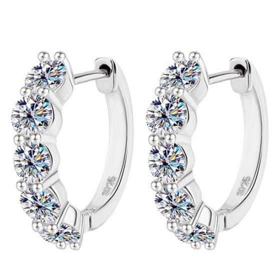 Aurielle Sterling Silver Moissanite Earrings
